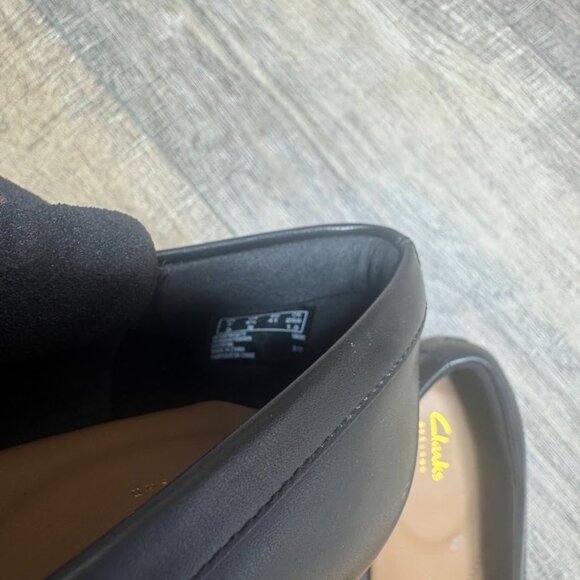 Clarks Hamble Black Leather Penny Loafers Women's Size 9.5 - Picture 5 of 7
